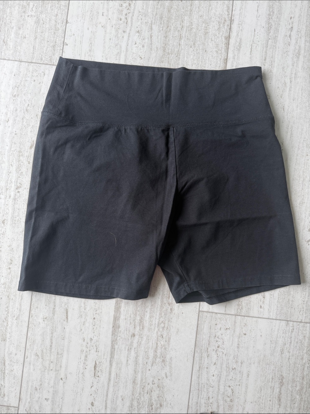 aerie Black High-Rise Bike Shorts with Wide Waistband